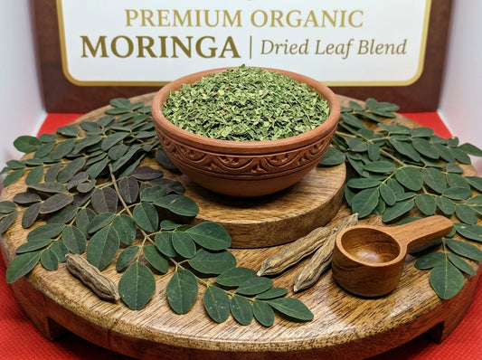 1) Organic Moringa Oleifera Leaf Dried Cut 8oz