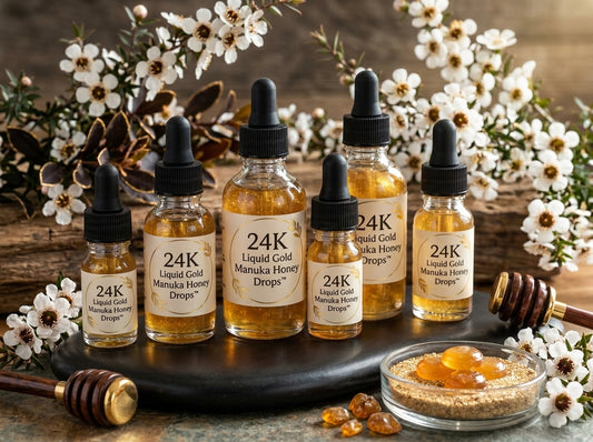 9b) 24K Liquid Gold Manuka Honey Drops™