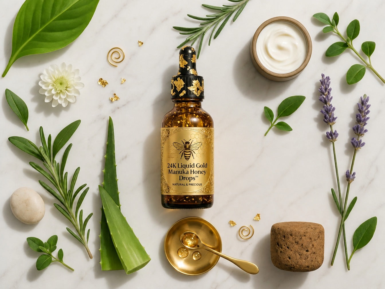 8) 24K Liquid Gold Manuka Honey Drops™