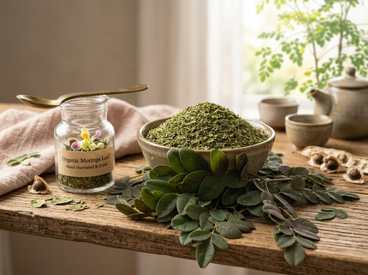 1) Organic Moringa Oleifera Leaf Dried Cut 8oz