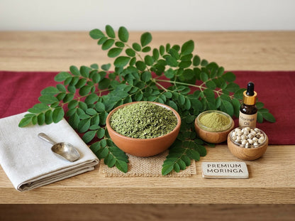 1) Organic Moringa Oleifera Leaf Dried Cut 8oz
