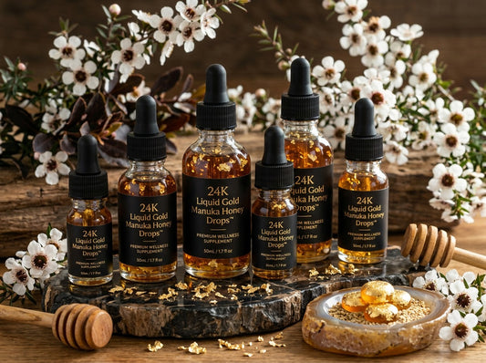 9b) 24K Liquid Gold Manuka Honey Drops™